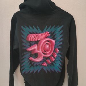 Black Hoodie with Pink 3D Graphic